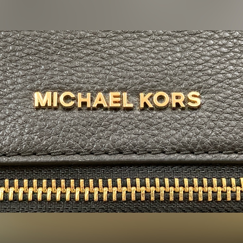 Michael Kors Black Backpack with Gold-Tone Zipper Pulls and Trim - Picture 3 of 13